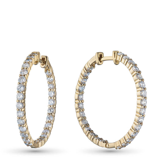 14K Yellow Gold Earrings with Lab-Created Diamonds 74.330 CT.TW