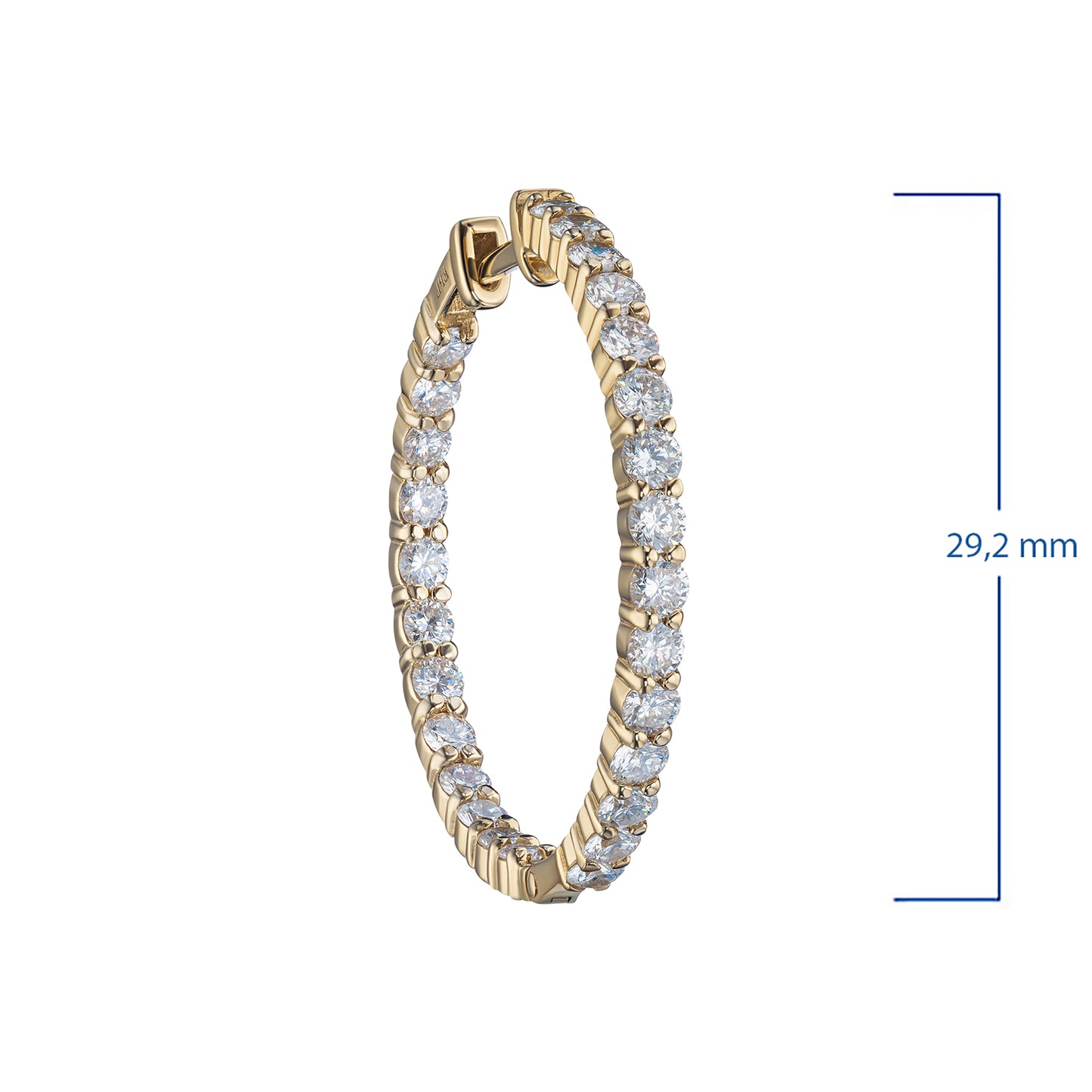 14K Yellow Gold Earrings with Lab-Created Diamonds 74.330 CT.TW
