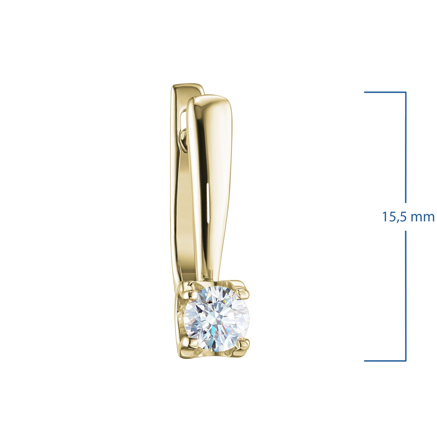 14K Yellow Gold Earrings with Natural Diamonds 2.010 CT.TW