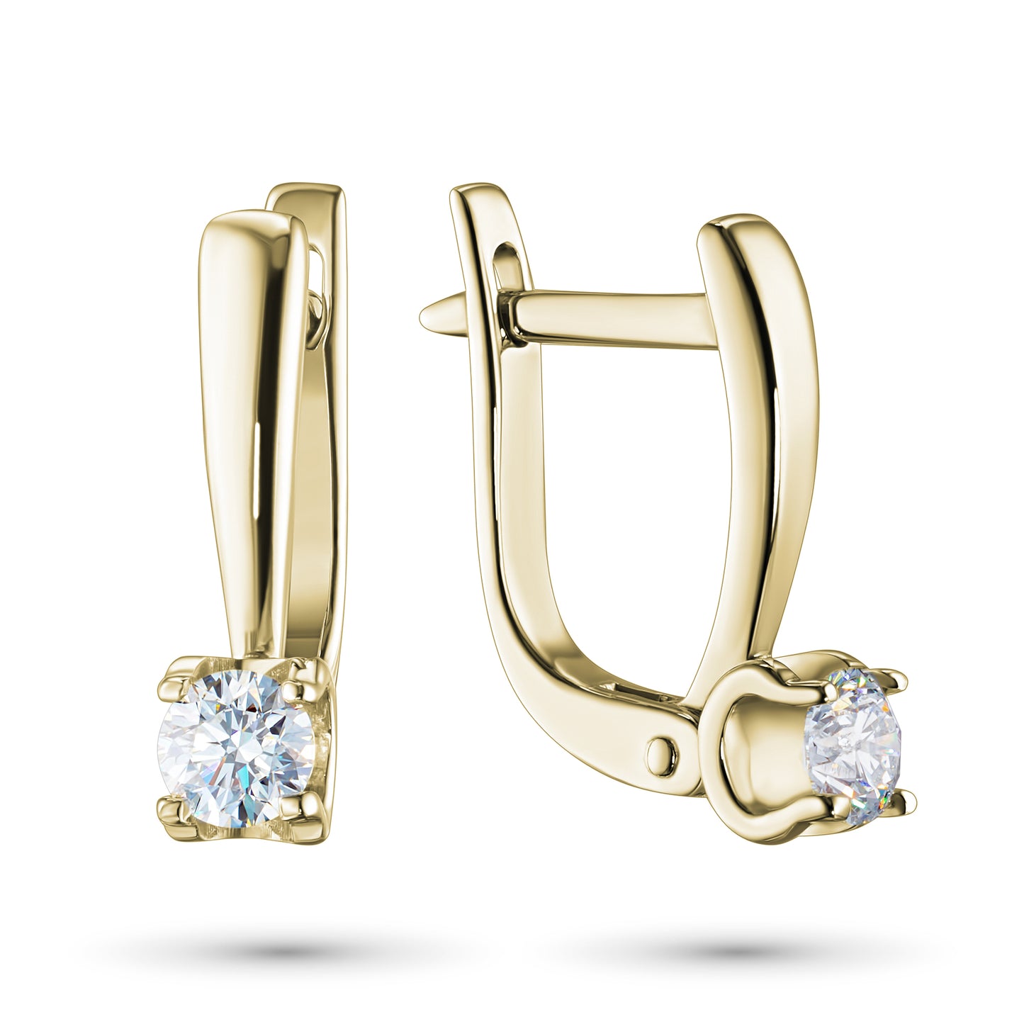 14K Yellow Gold Earrings with Lab-Created Diamonds 4.580 CT.TW