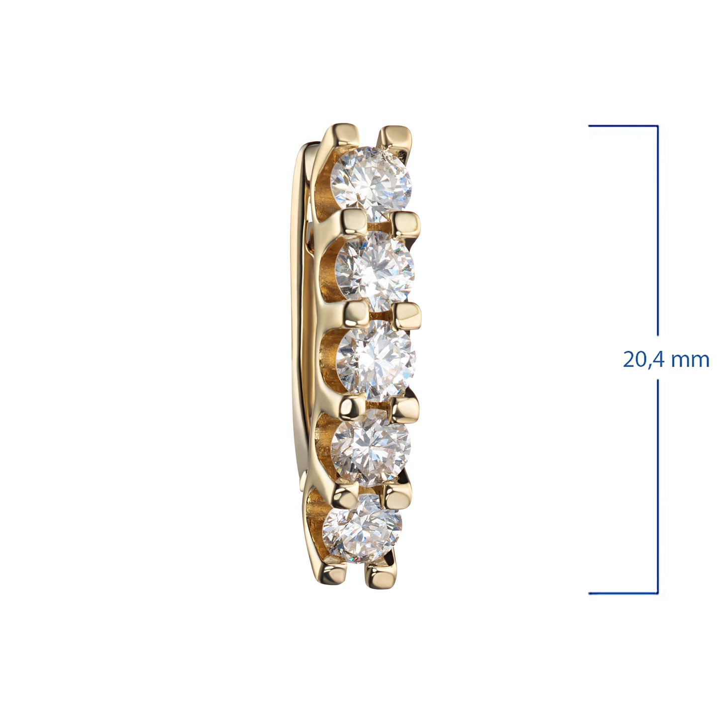 14K Yellow Gold Earrings with Lab-Created Diamonds 20.150 CT.TW