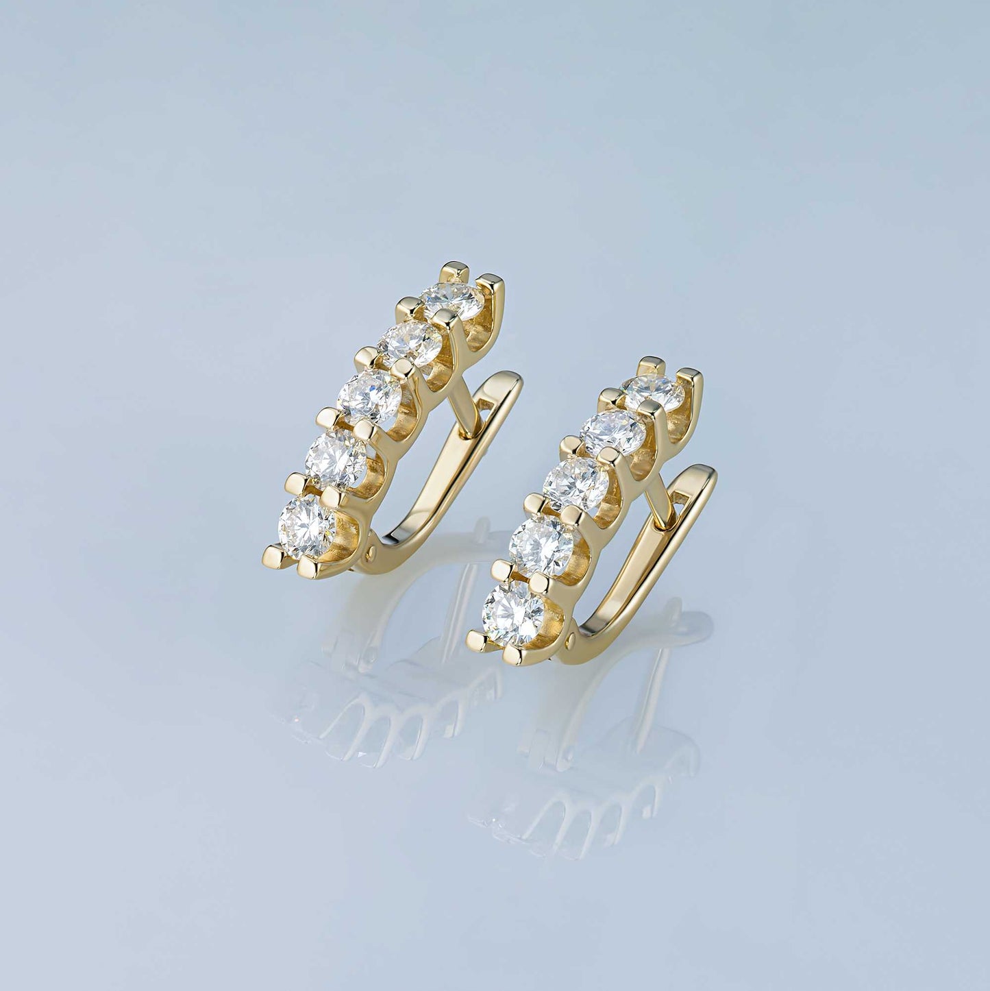 14K Yellow Gold Earrings with Lab-Created Diamonds 20.150 CT.TW