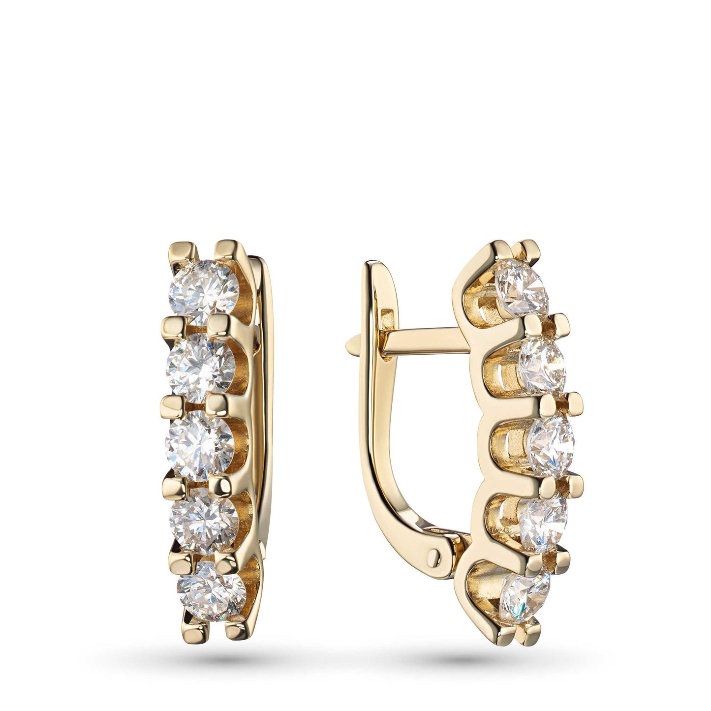 14K Yellow Gold Earrings with Lab-Created Diamonds 20.150 CT.TW