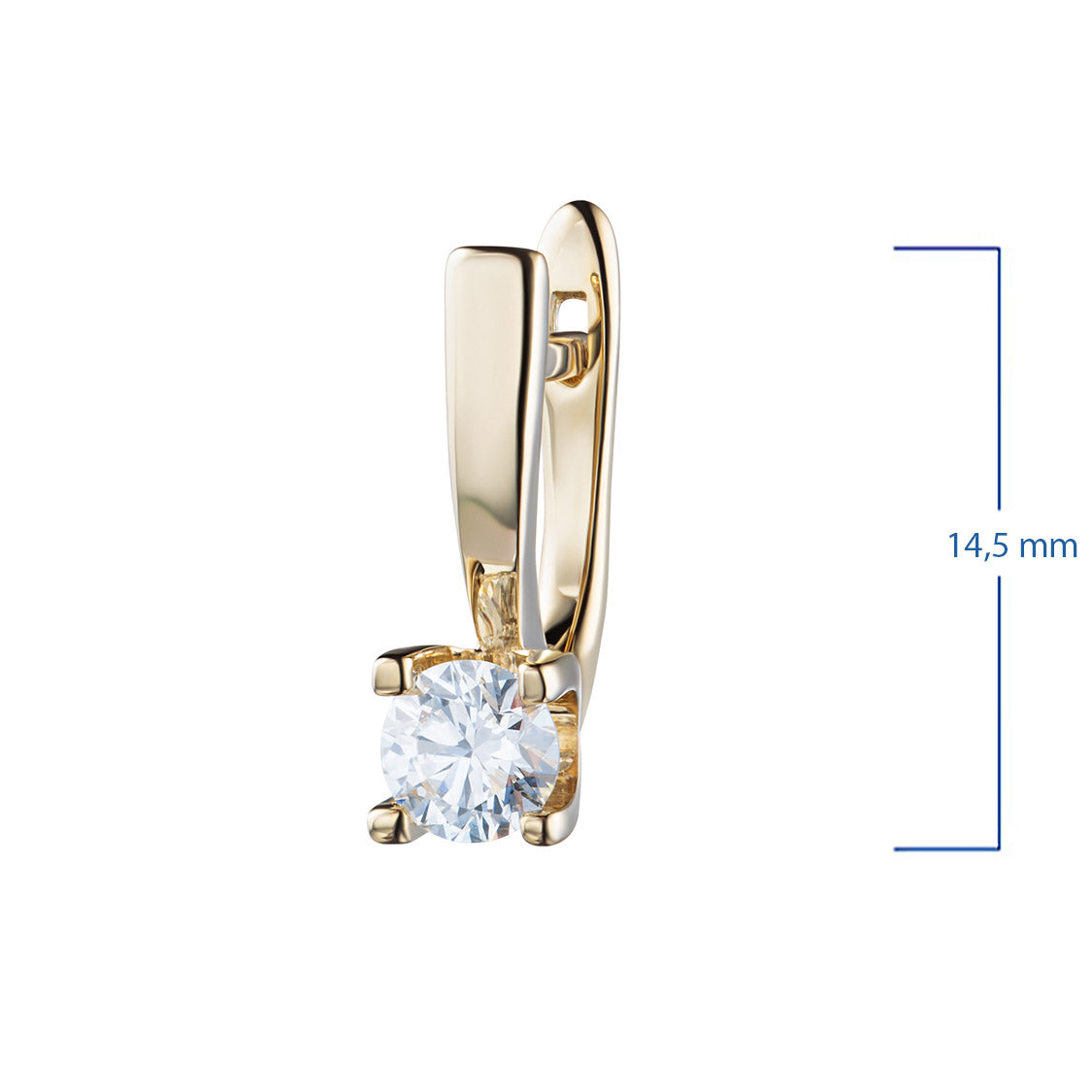 14K Yellow Gold Earrings with Lab-Created Diamonds 2.050 CT.TW