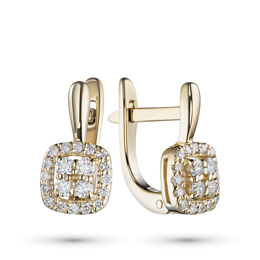 14K Yellow Gold Earrings with Lab-Created Diamonds 9.240 CT.TW