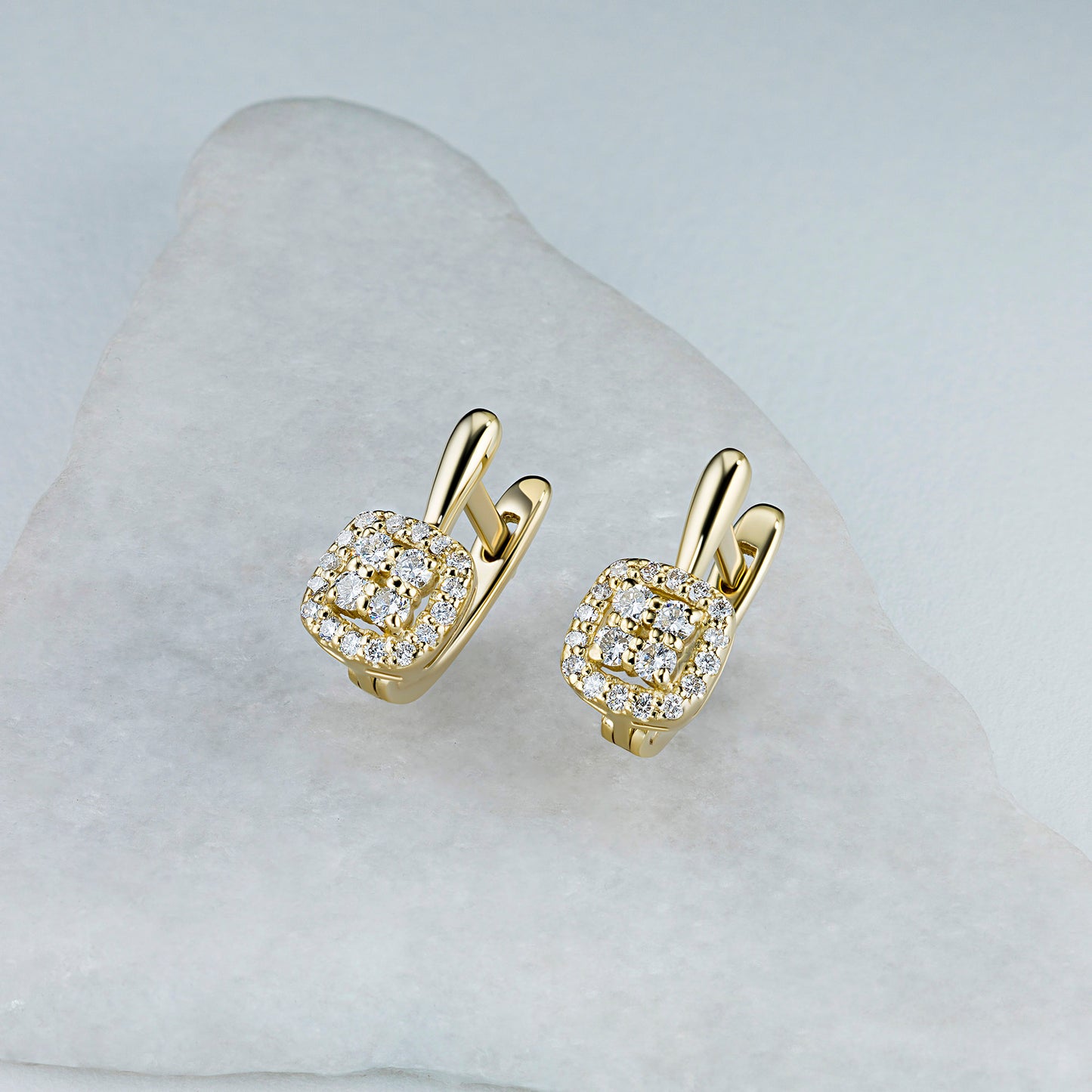 14K Yellow Gold Earrings with Lab-Created Diamonds 9.240 CT.TW