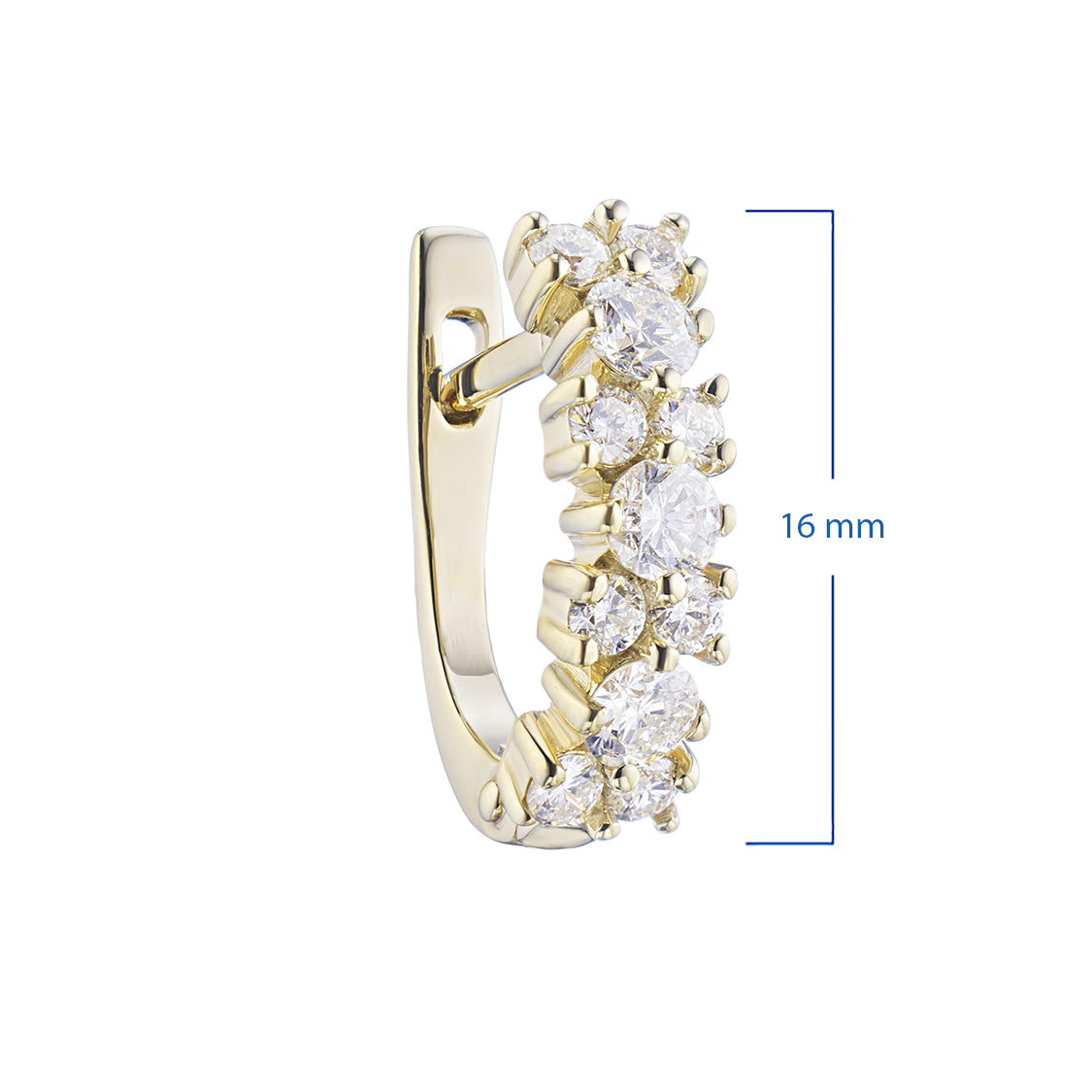 14K Yellow Gold Earrings with Natural Diamonds 15.630 CT.TW