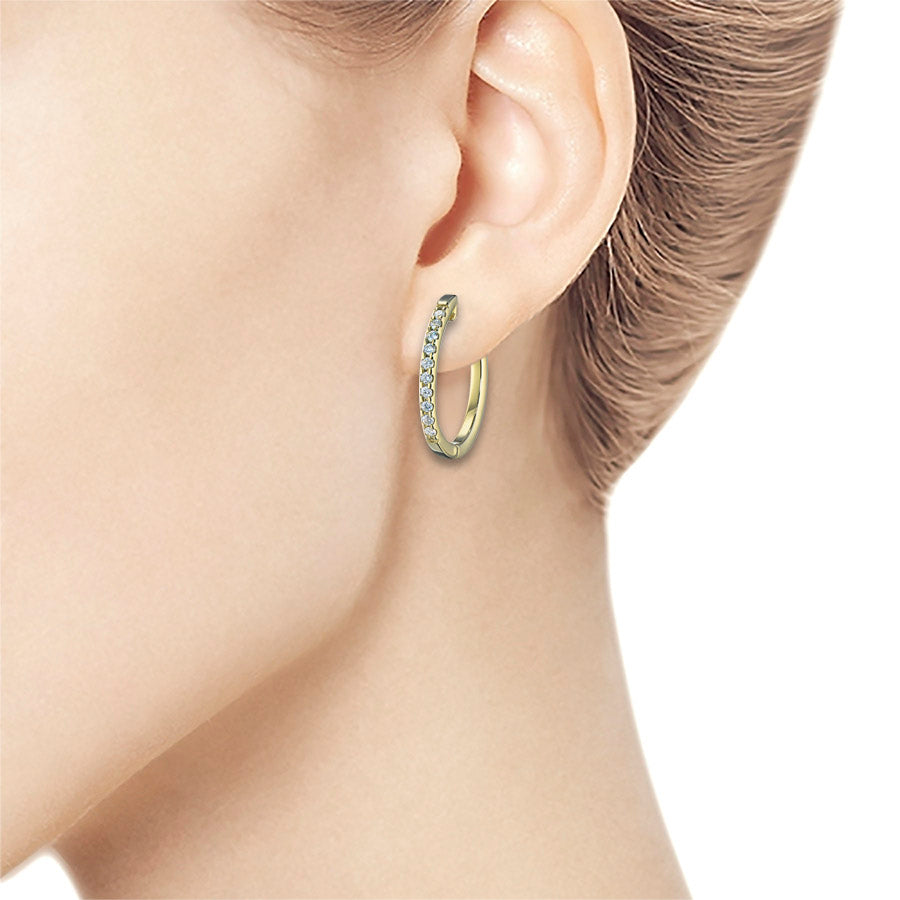 14K Yellow Gold Earrings with Lab-Created Diamonds 6.480 CT.TW