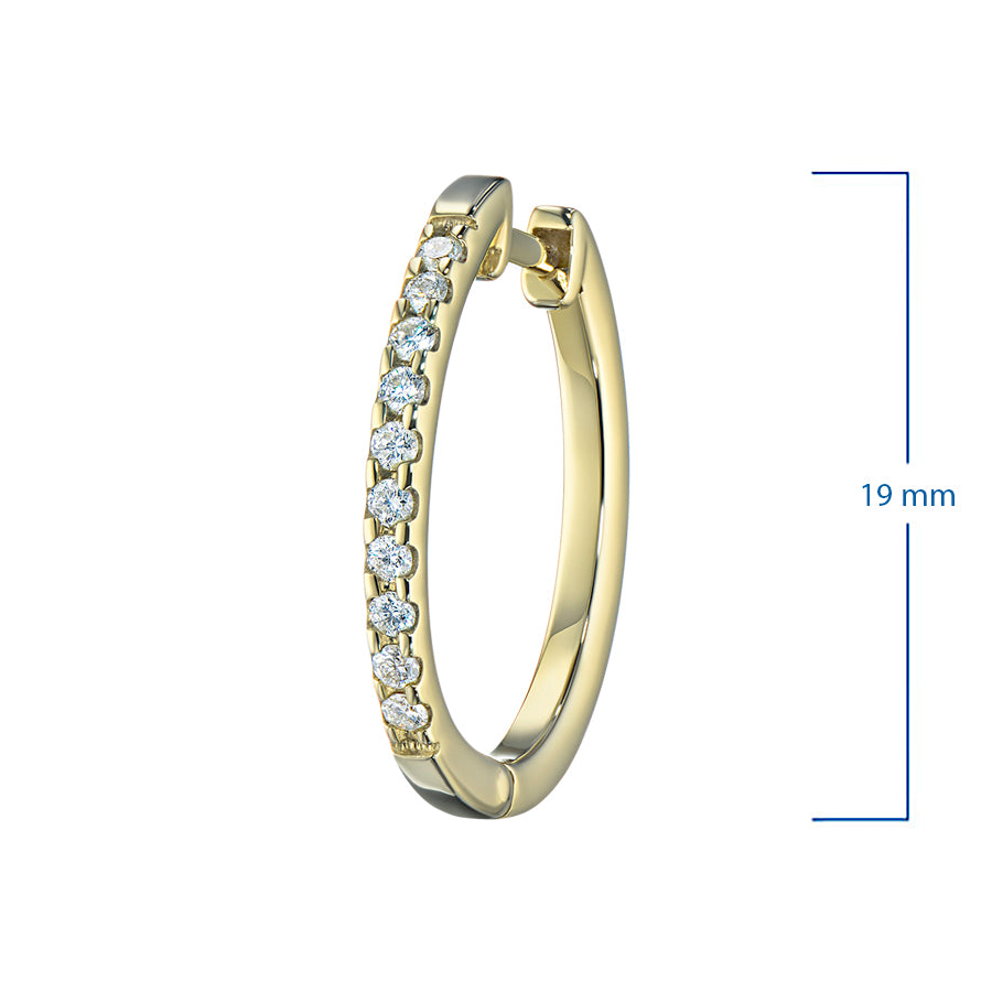 14K Yellow Gold Earrings with Lab-Created Diamonds 6.480 CT.TW