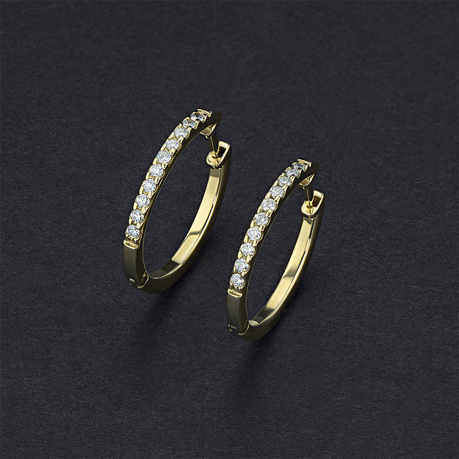 14K Yellow Gold Earrings with Lab-Created Diamonds 6.480 CT.TW