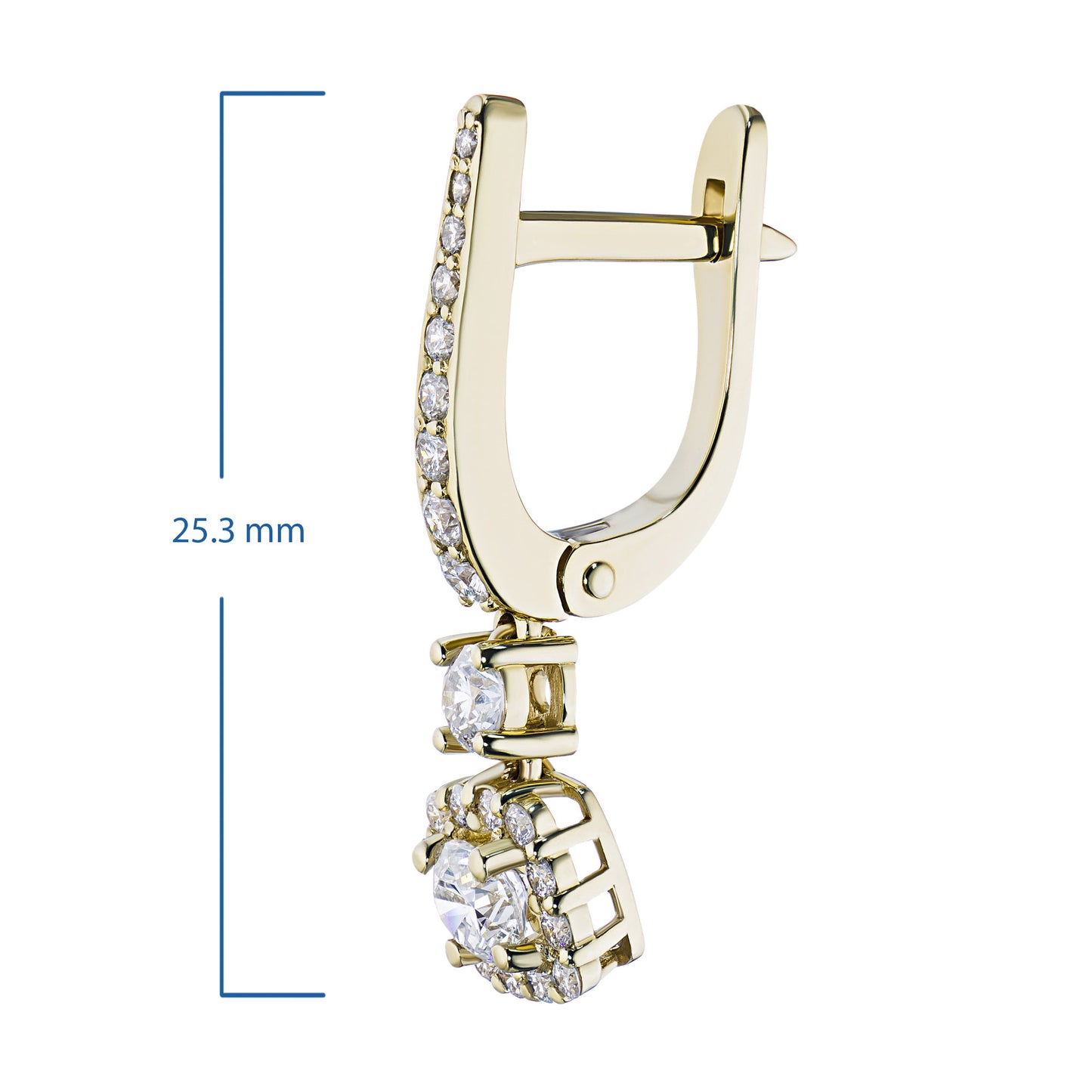 14K Yellow Gold Earrings with Lab-Created Diamonds 9.540 CT.TW