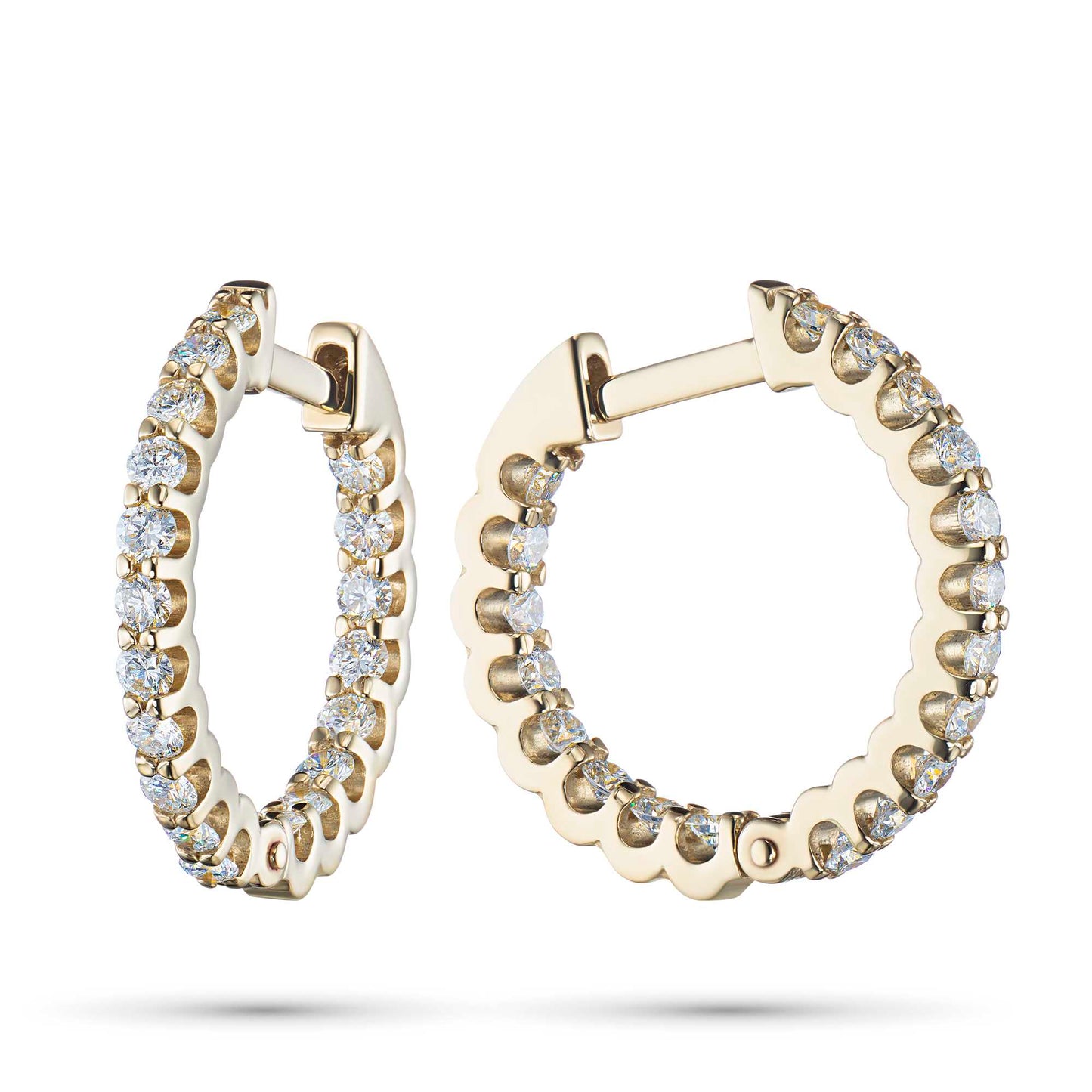 14K Yellow Gold Earrings with Lab-Created Diamonds 54.720 CT.TW