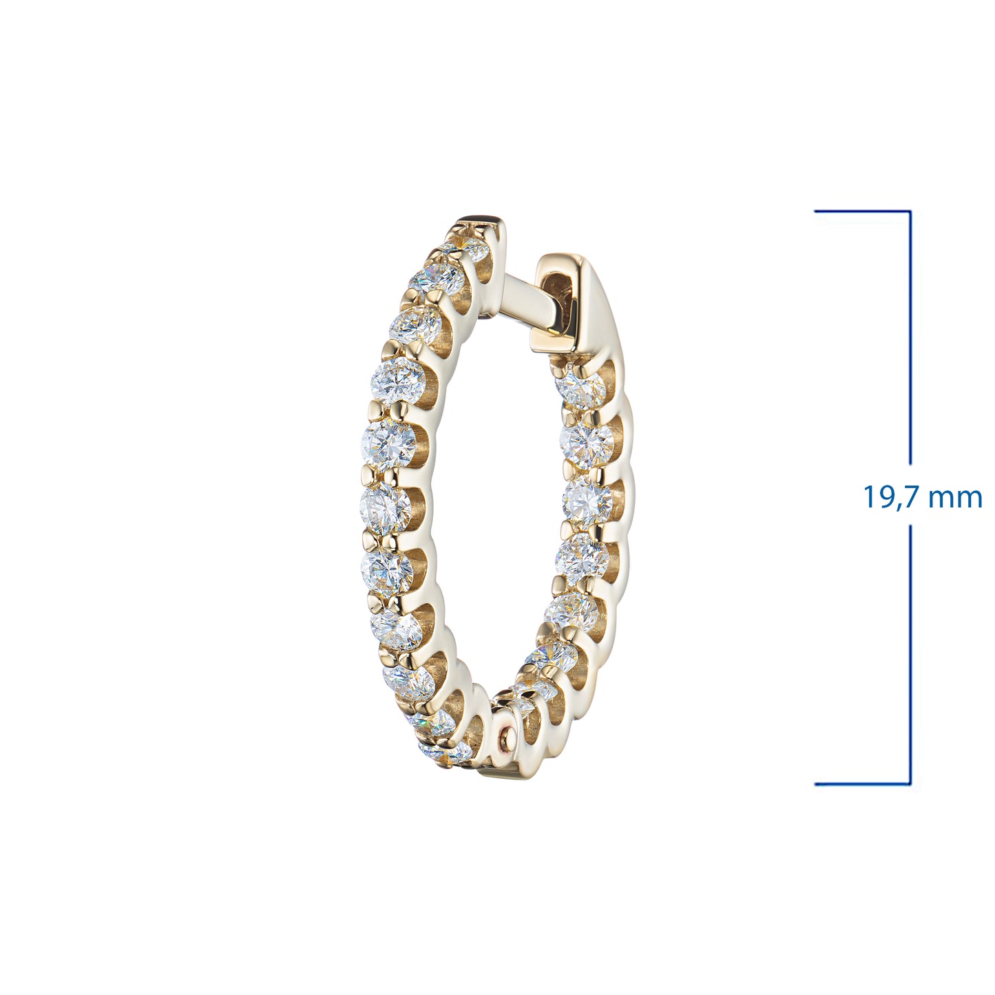 14K Yellow Gold Earrings with Lab-Created Diamonds 54.720 CT.TW