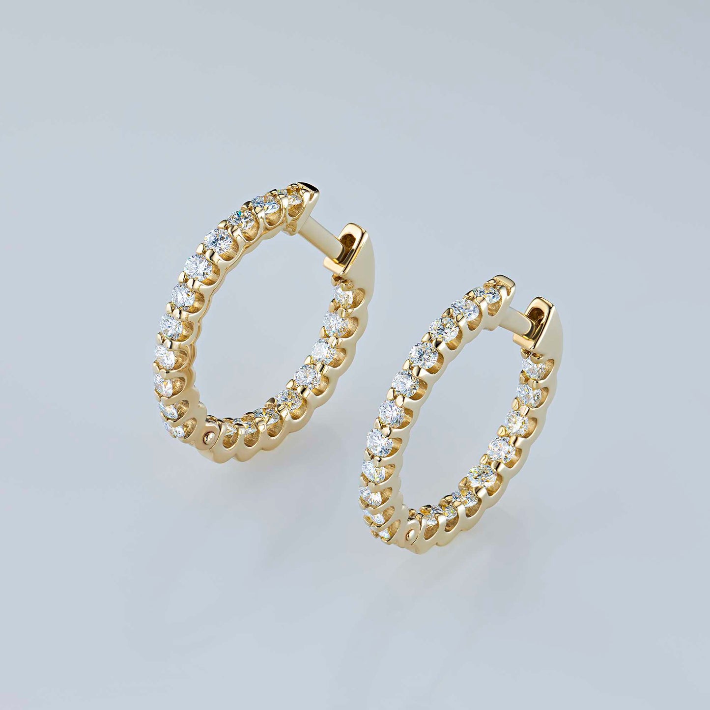 14K Yellow Gold Earrings with Lab-Created Diamonds 54.720 CT.TW