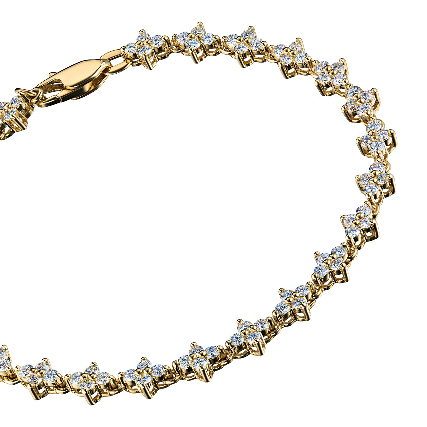 14K Yellow Gold Bracelet with Lab-Created Diamonds 179.420 CT.TW