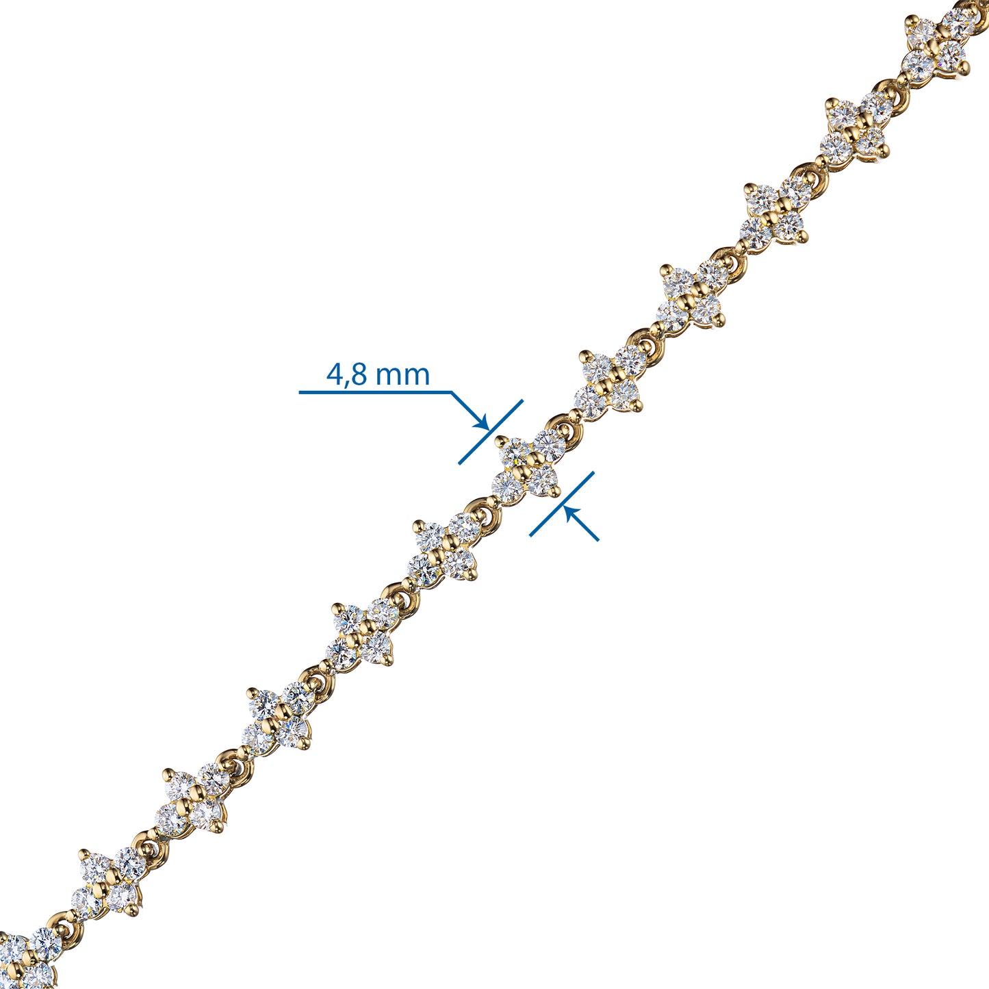 14K Yellow Gold Bracelet with Lab-Created Diamonds 179.420 CT.TW