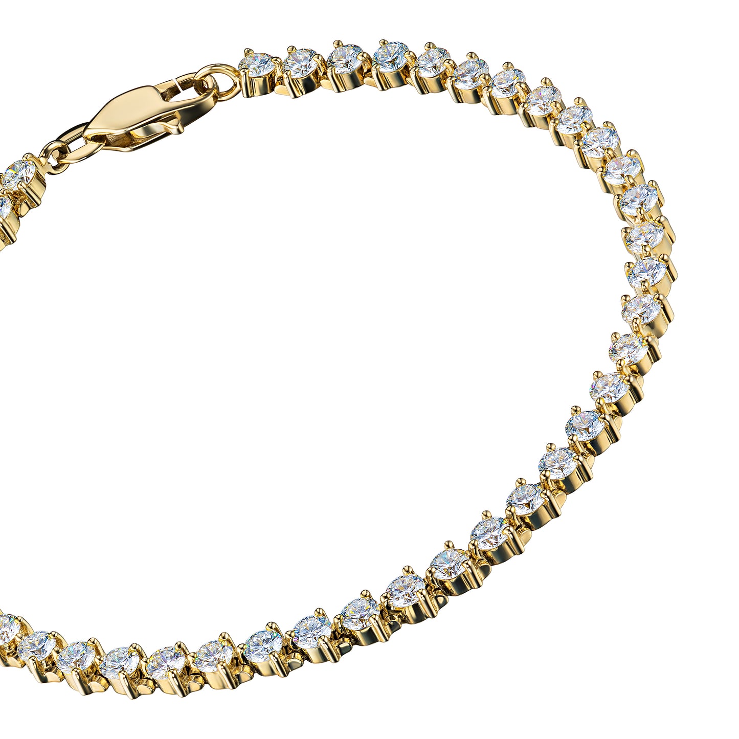 14K Yellow Gold Bracelet with Lab-Created Diamonds 134.610 CT.TW