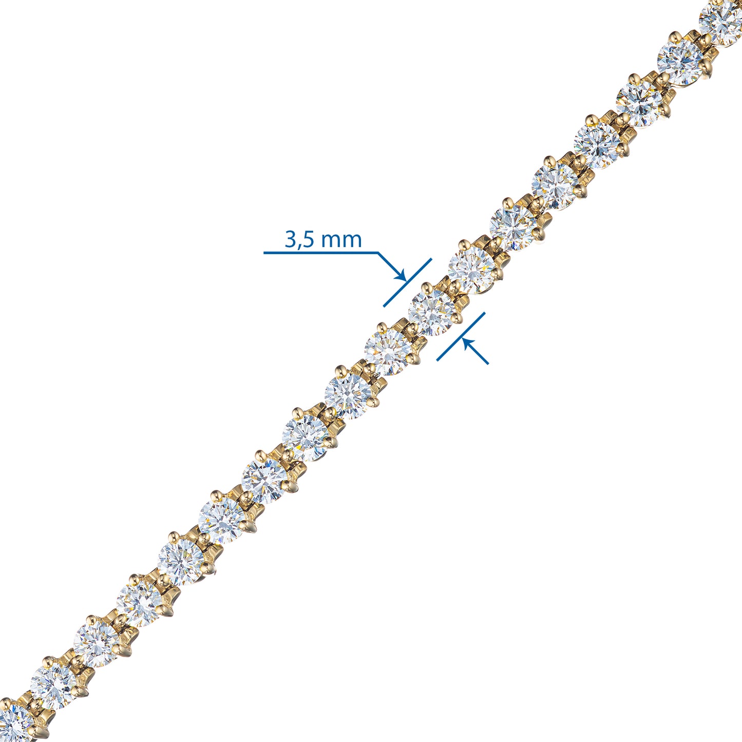 14K Yellow Gold Bracelet with Lab-Created Diamonds 134.610 CT.TW