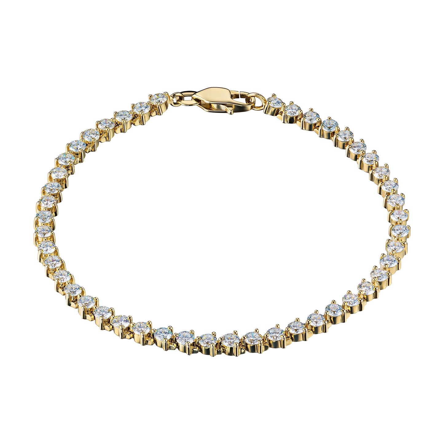 14K Yellow Gold Bracelet with Natural Diamonds 128.610 CT.TW