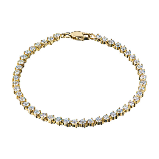 14K Yellow Gold Bracelet with Natural Diamonds 128.610 CT.TW