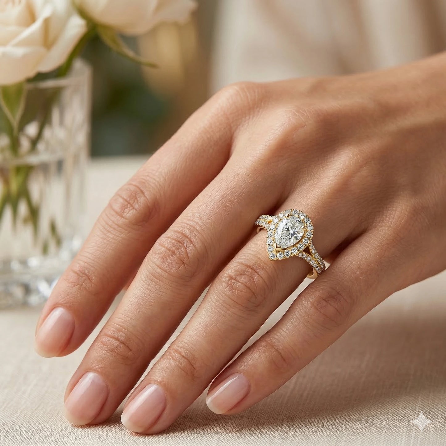 14K Yellow Gold Ring with Lab-Created Diamonds 12.270 CT.TW