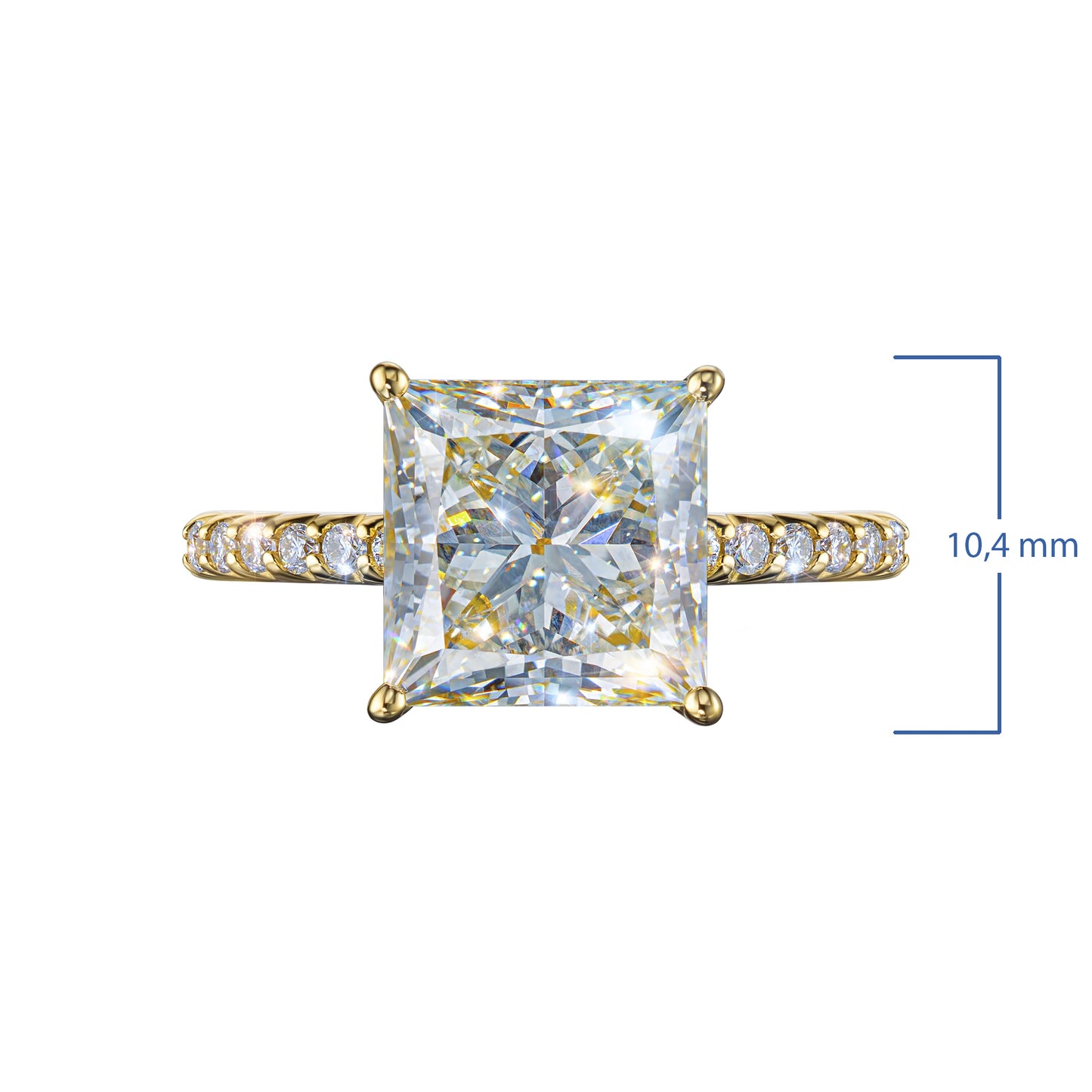 14K Yellow Gold Ring with Lab-Created Diamonds 4.870 CT.TW