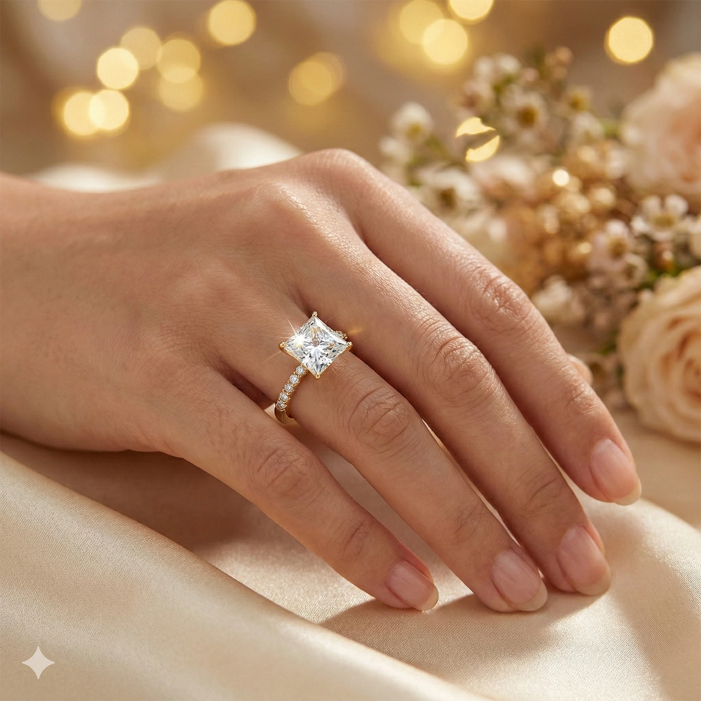 14K Yellow Gold Ring with Lab-Created Diamonds 4.870 CT.TW