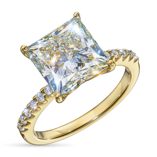 14K Yellow Gold Ring with Lab-Created Diamonds 4.870 CT.TW