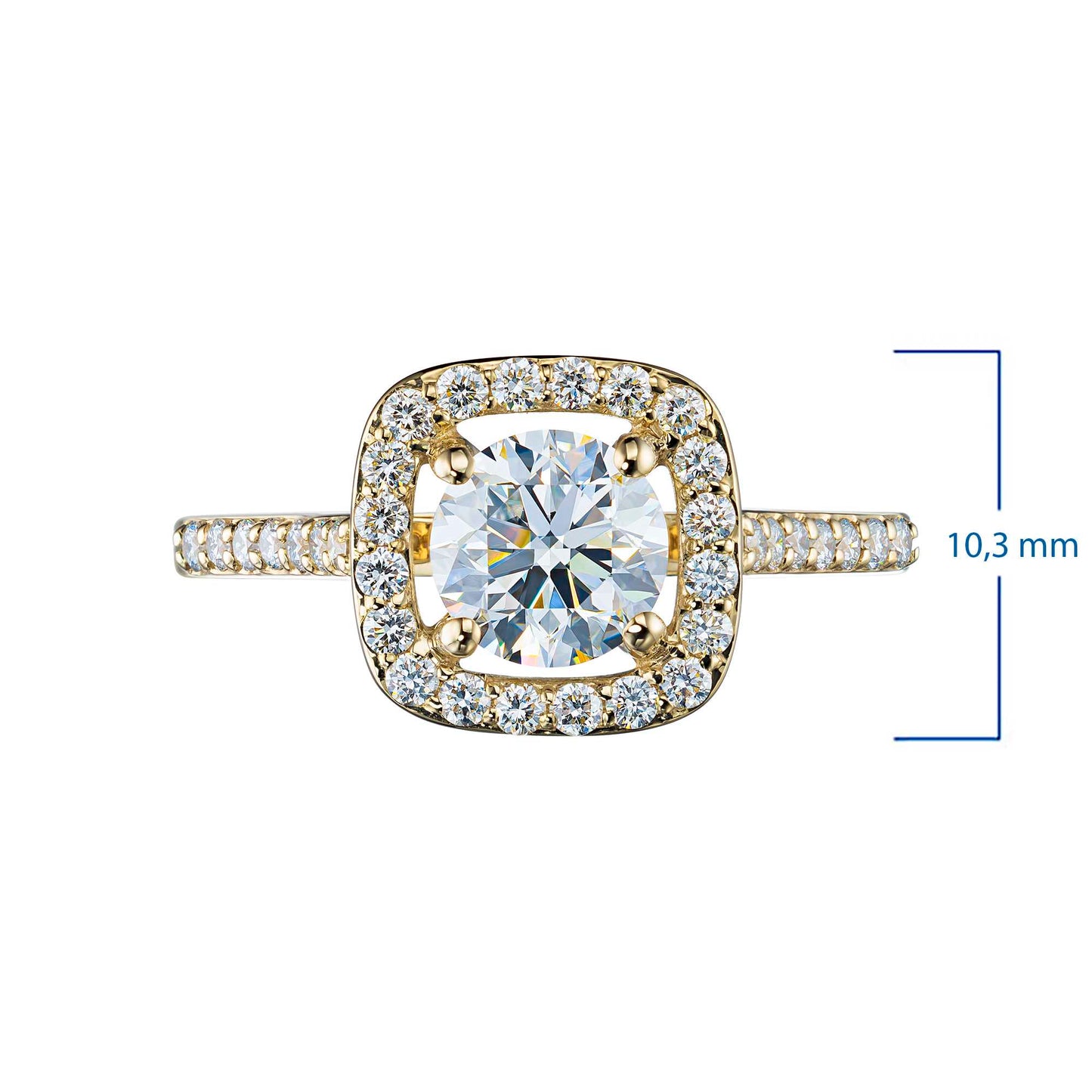 14K Yellow Gold Ring with Lab-Created Diamonds 15.870 CT.TW