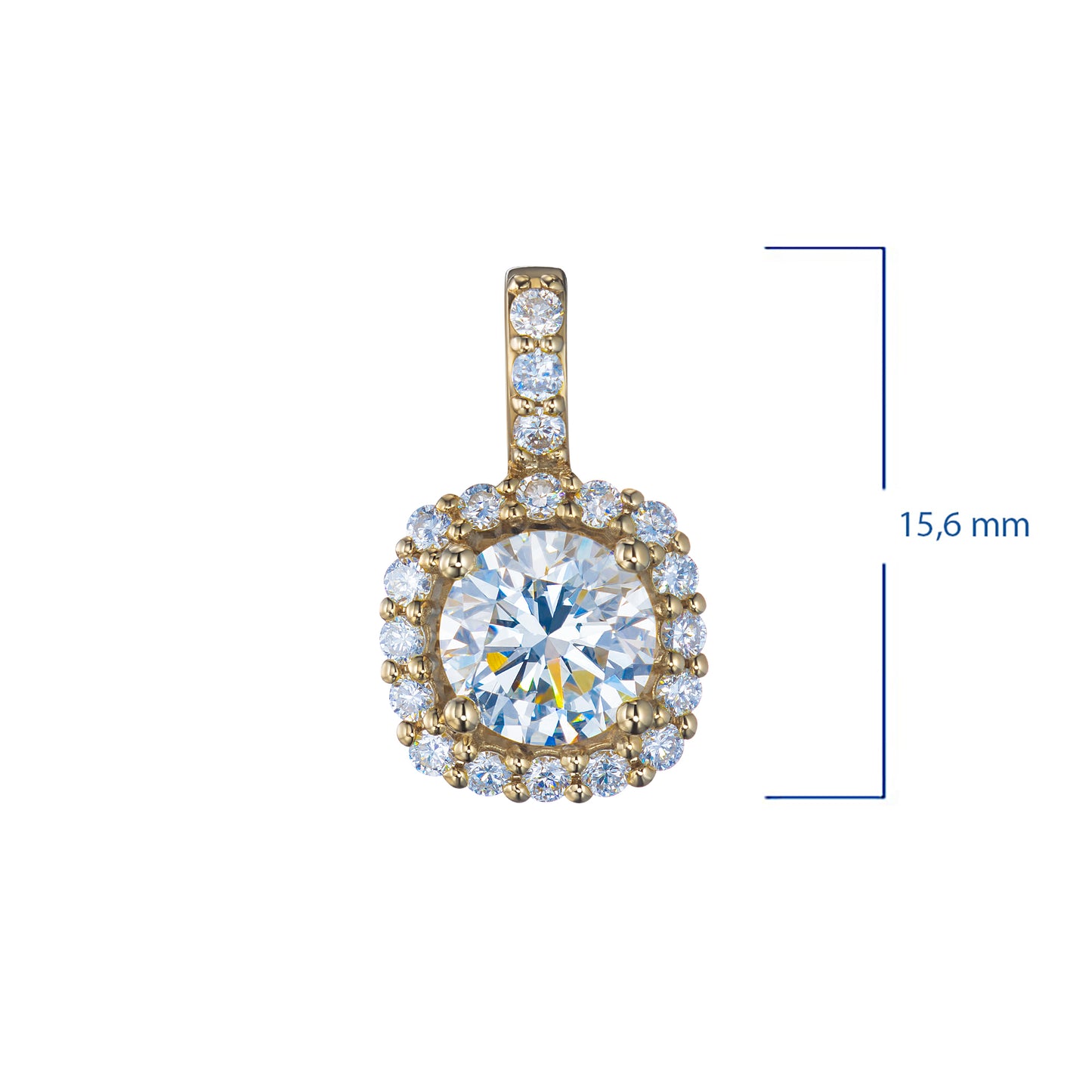 14K Yellow Gold Pendant with Lab-Created Diamonds 5.450 CT.TW