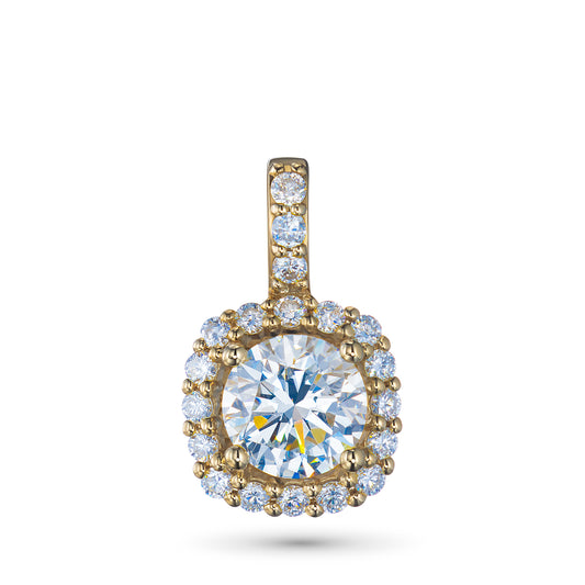 14K Yellow Gold Pendant with Lab-Created Diamonds 5.450 CT.TW