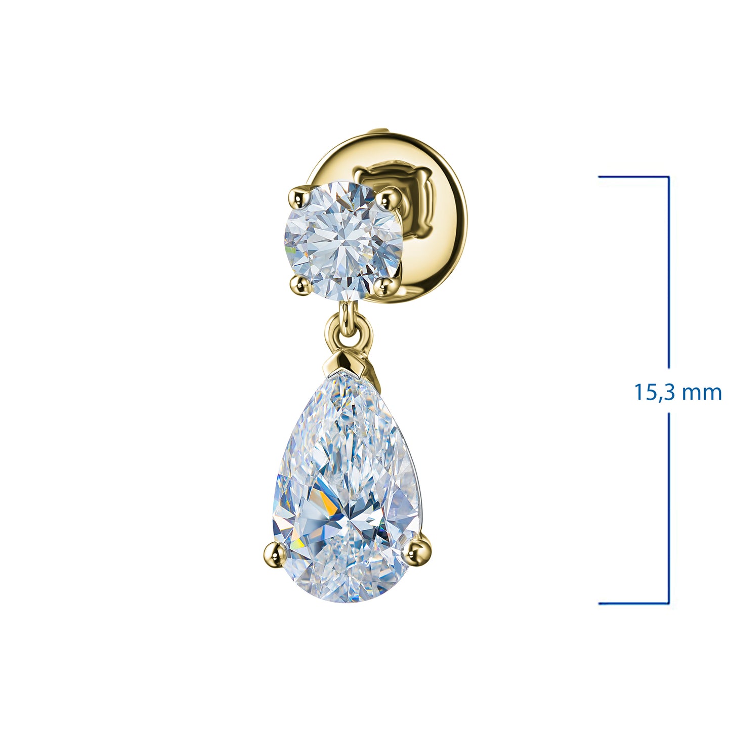 14K Yellow Gold Earring Studs with Lab-Created Diamonds 5.640 CT.TW