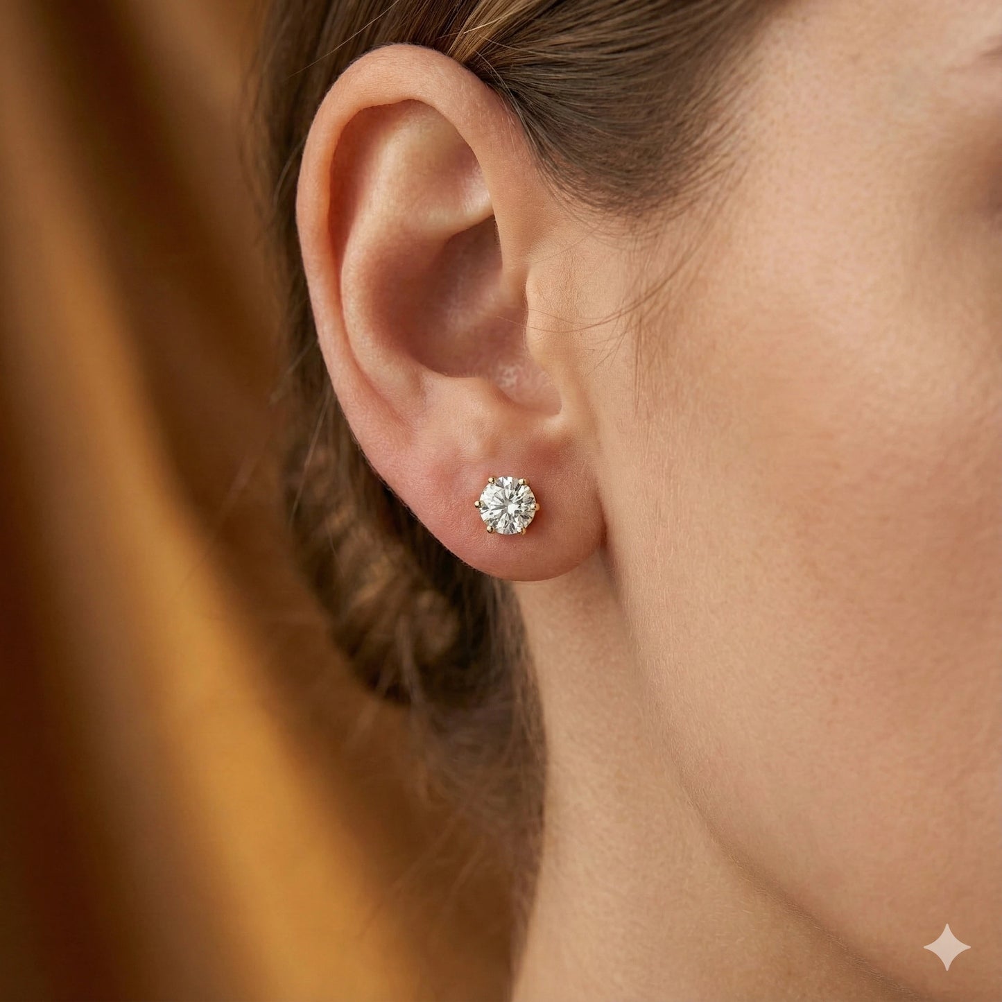 14K Yellow Gold Earring Studs with Lab-Created Diamonds 8.460 CT.TW