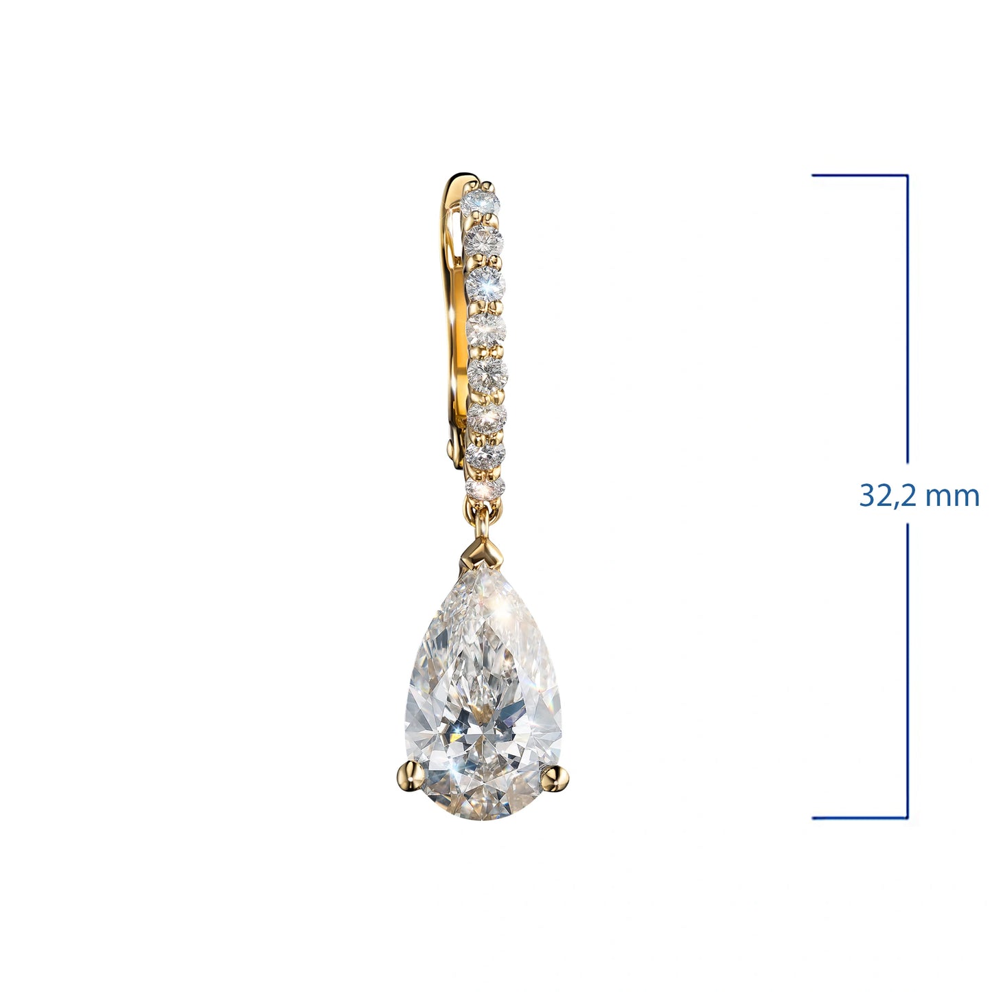 14K Yellow Gold Earrings with Lab-Created Diamonds 21.120 CT.TW