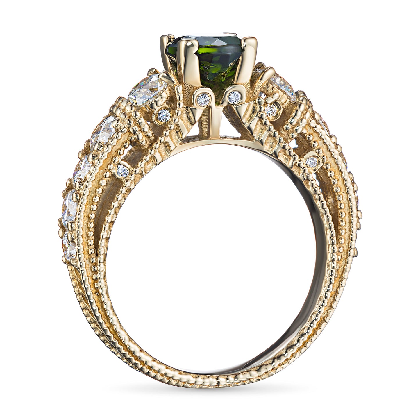 14K Yellow Gold Ring with Lab-Created Diamonds 3.070 CT.TW