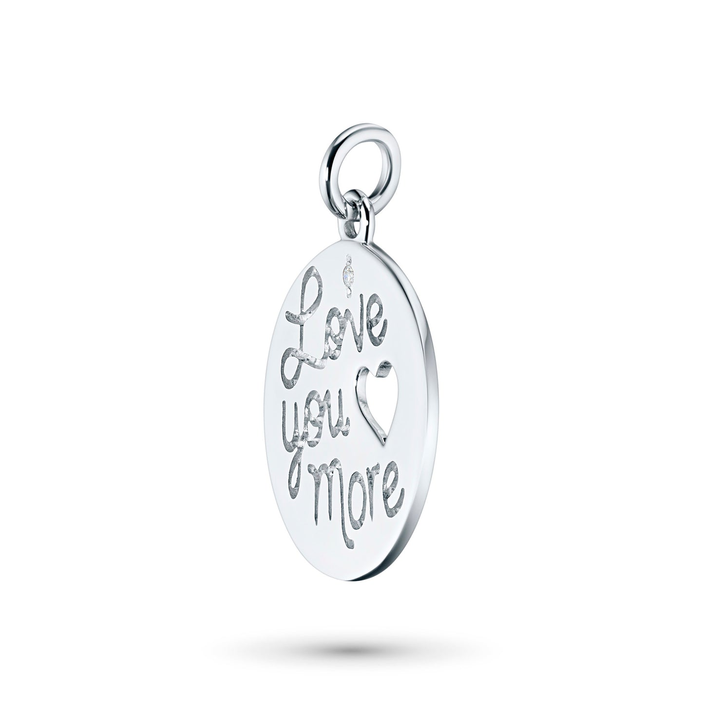 Sterling Silver Pendant with Natural Diamonds 0.010 CT.TW