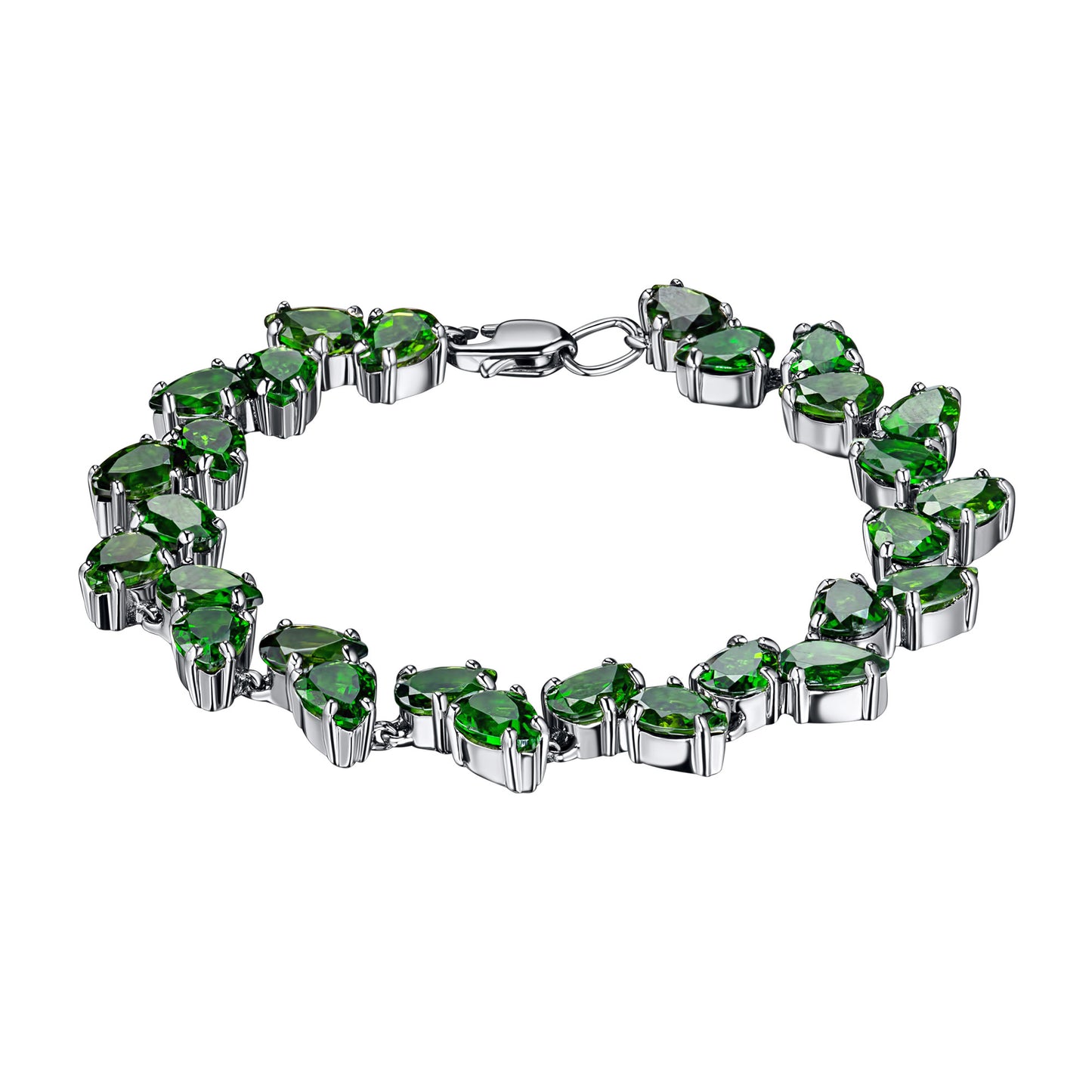 Sterling Silver Bracelet with Chrome diopside 18.060 CT.TW