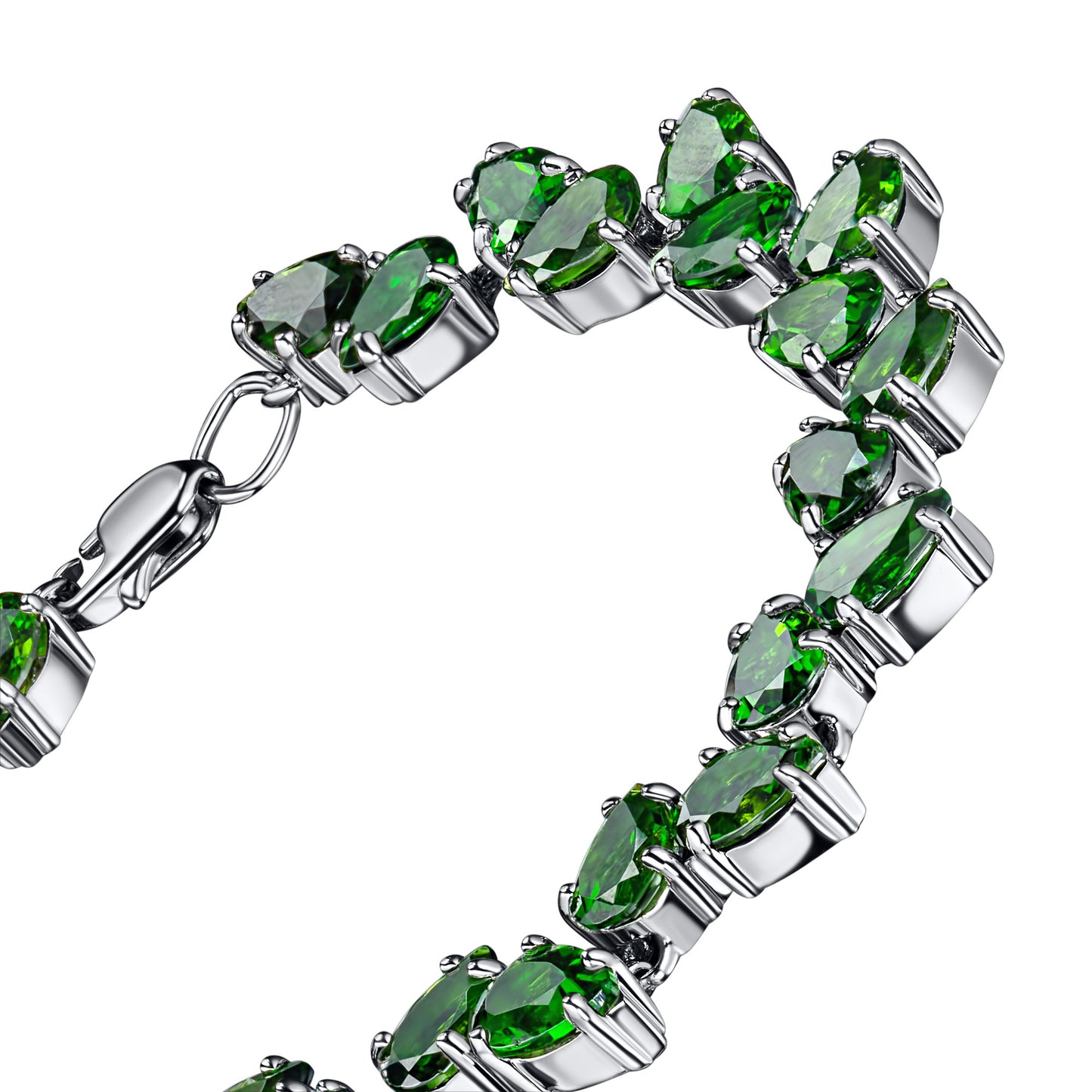 Sterling Silver Bracelet with Chrome diopside 18.060 CT.TW