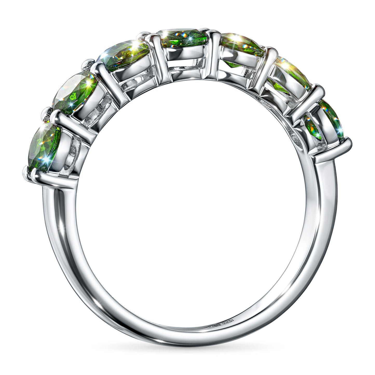 Sterling Silver Ring with Chrome diopside 1.920 CT.TW