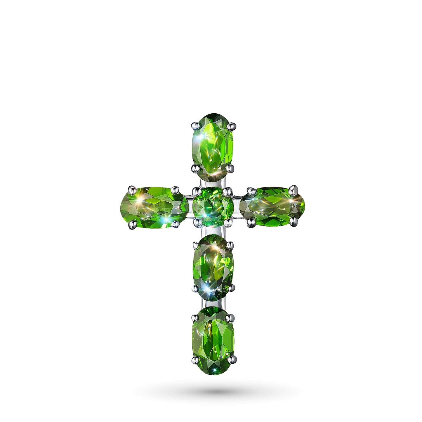 Sterling Silver Pendant with Chrome diopside 1.490 CT.TW