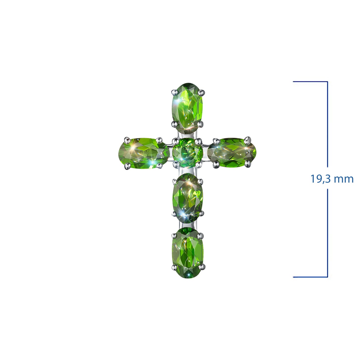 Sterling Silver Pendant with Chrome diopside 1.490 CT.TW