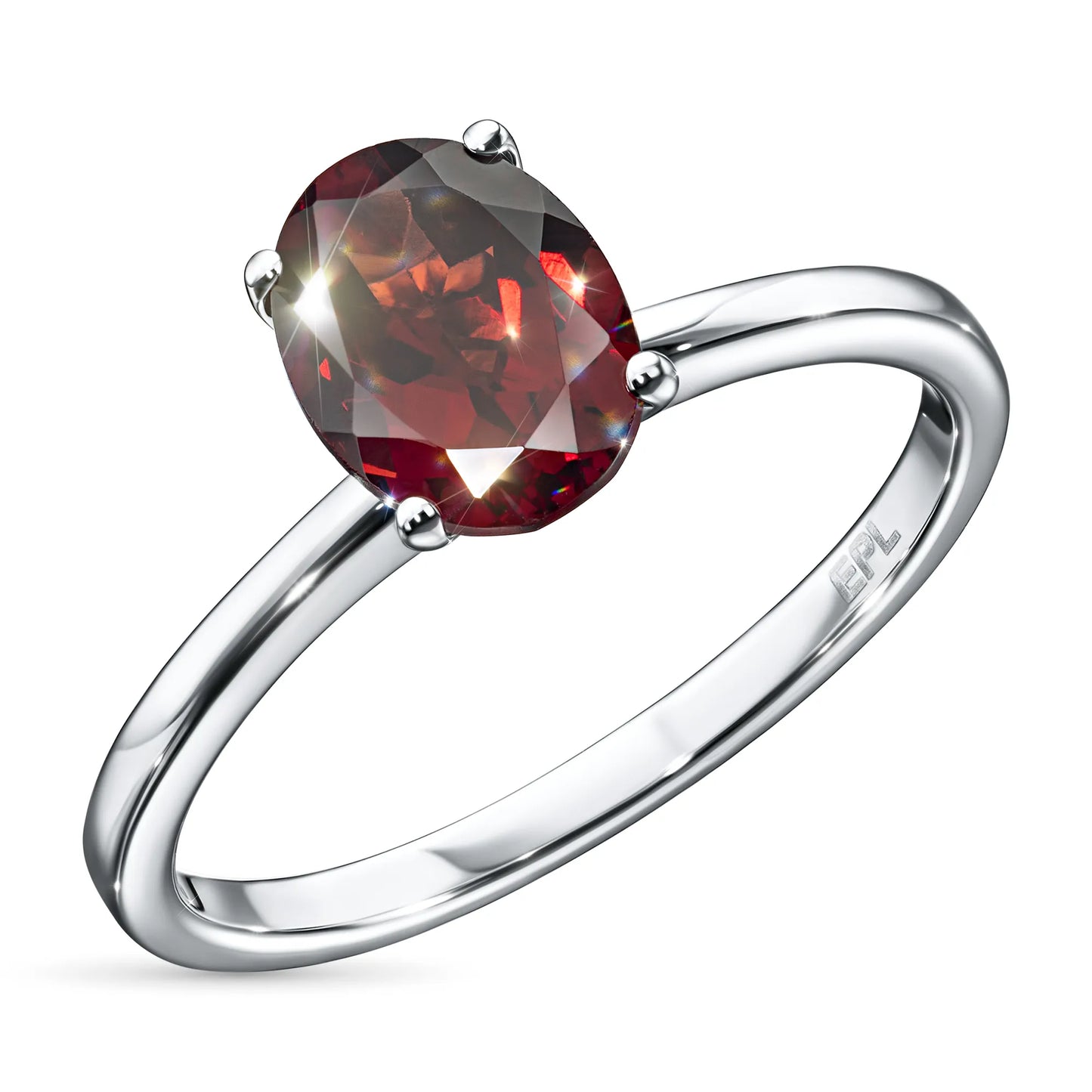 Sterling Silver Ring with Garnet 1.370 CT.TW