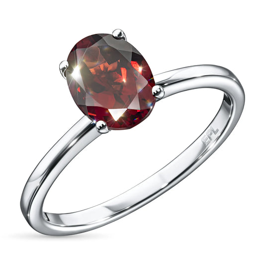 Sterling Silver Ring with Garnet 1.370 CT.TW