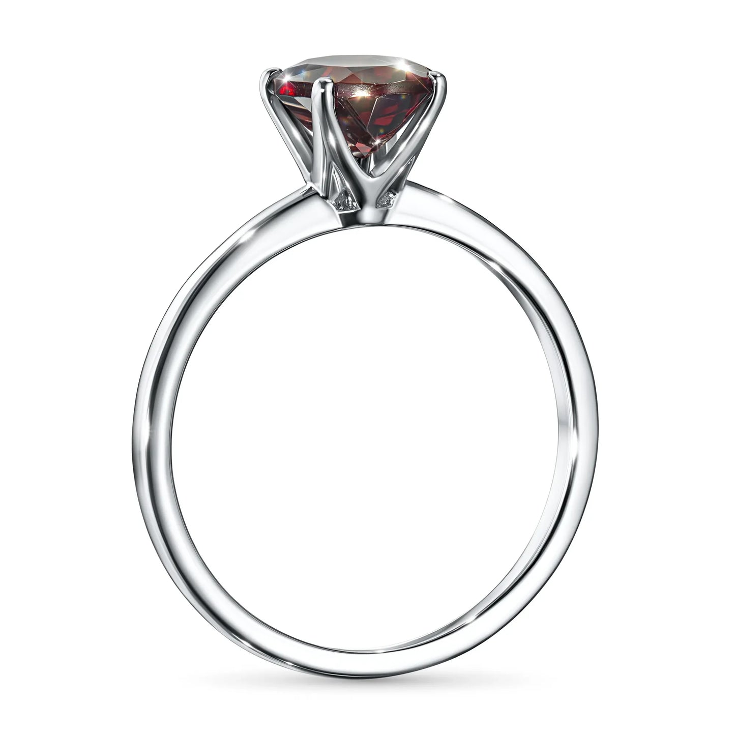 Sterling Silver Ring with Garnet 1.370 CT.TW