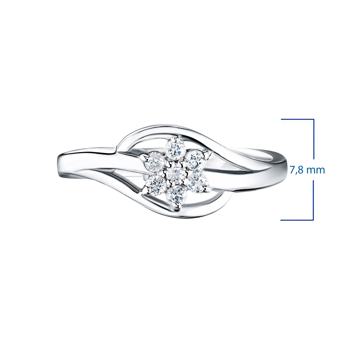 Sterling Silver Ring with Topaz 0.190 CT.TW