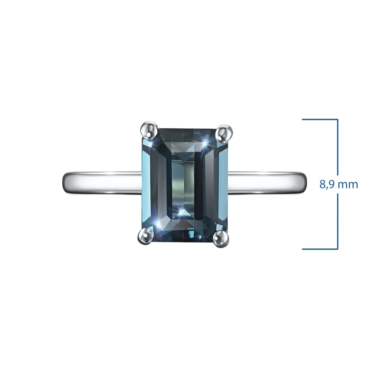 Sterling Silver Ring with Topaz 1.870 CT.TW