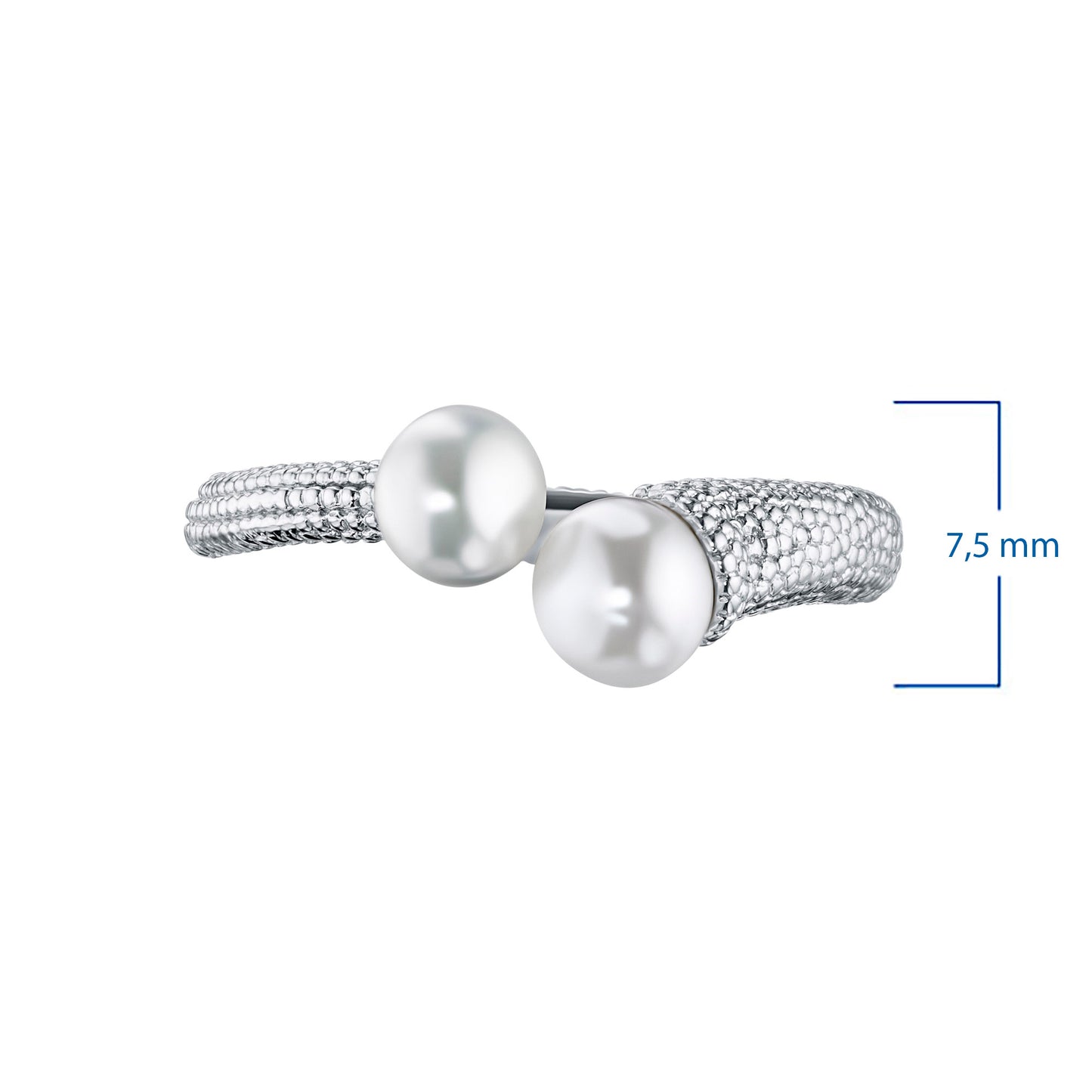 Sterling Silver Ring with Pearl 3.790 CT.TW