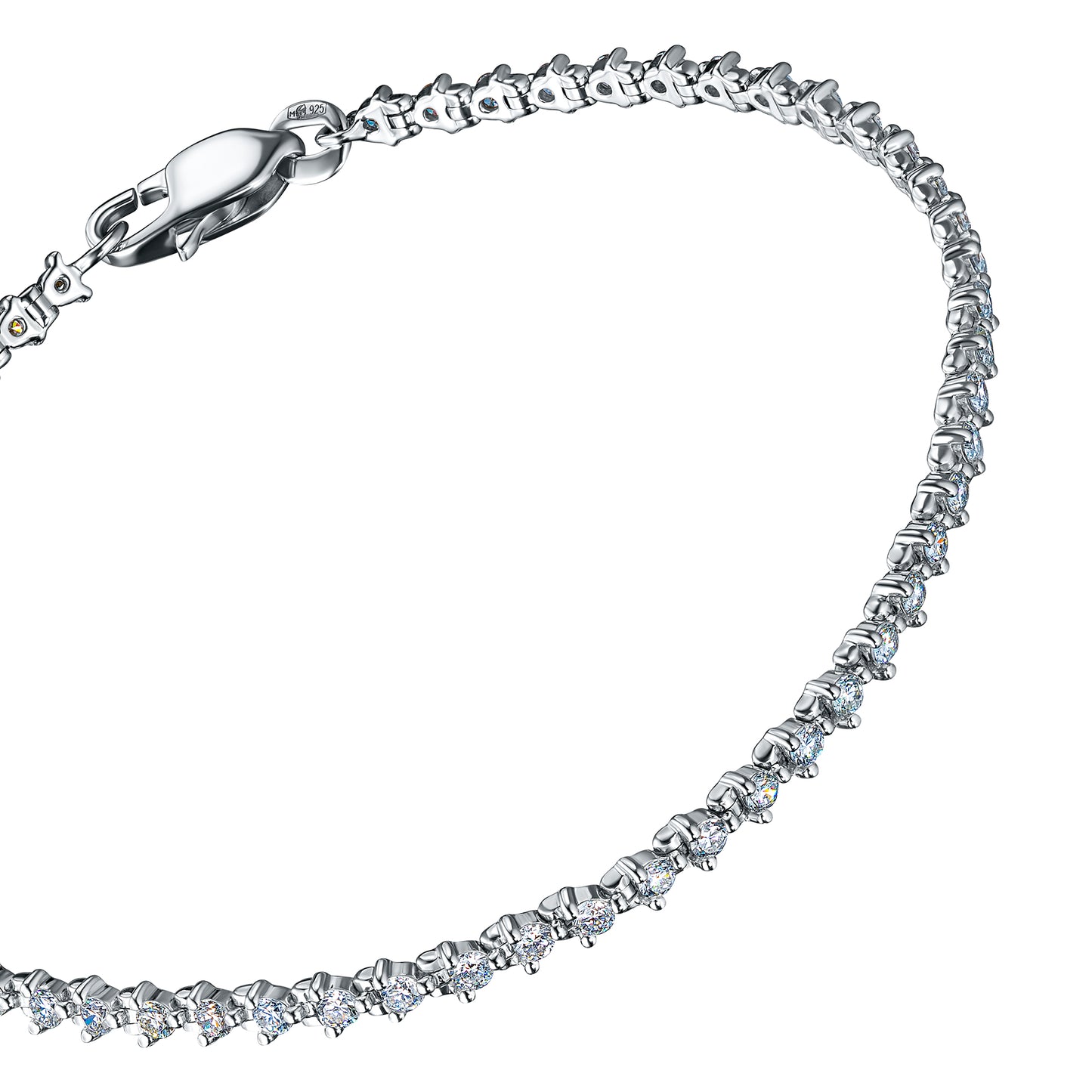 Sterling Silver Bracelet with Lab-Created Diamonds 54.500 CT.TW