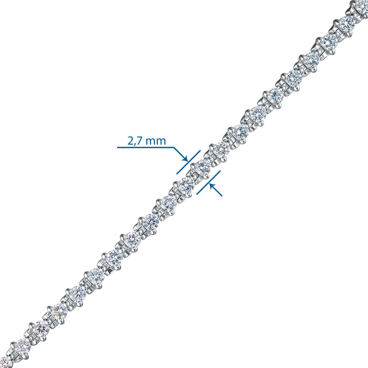Sterling Silver Bracelet with Lab-Created Diamonds 54.500 CT.TW