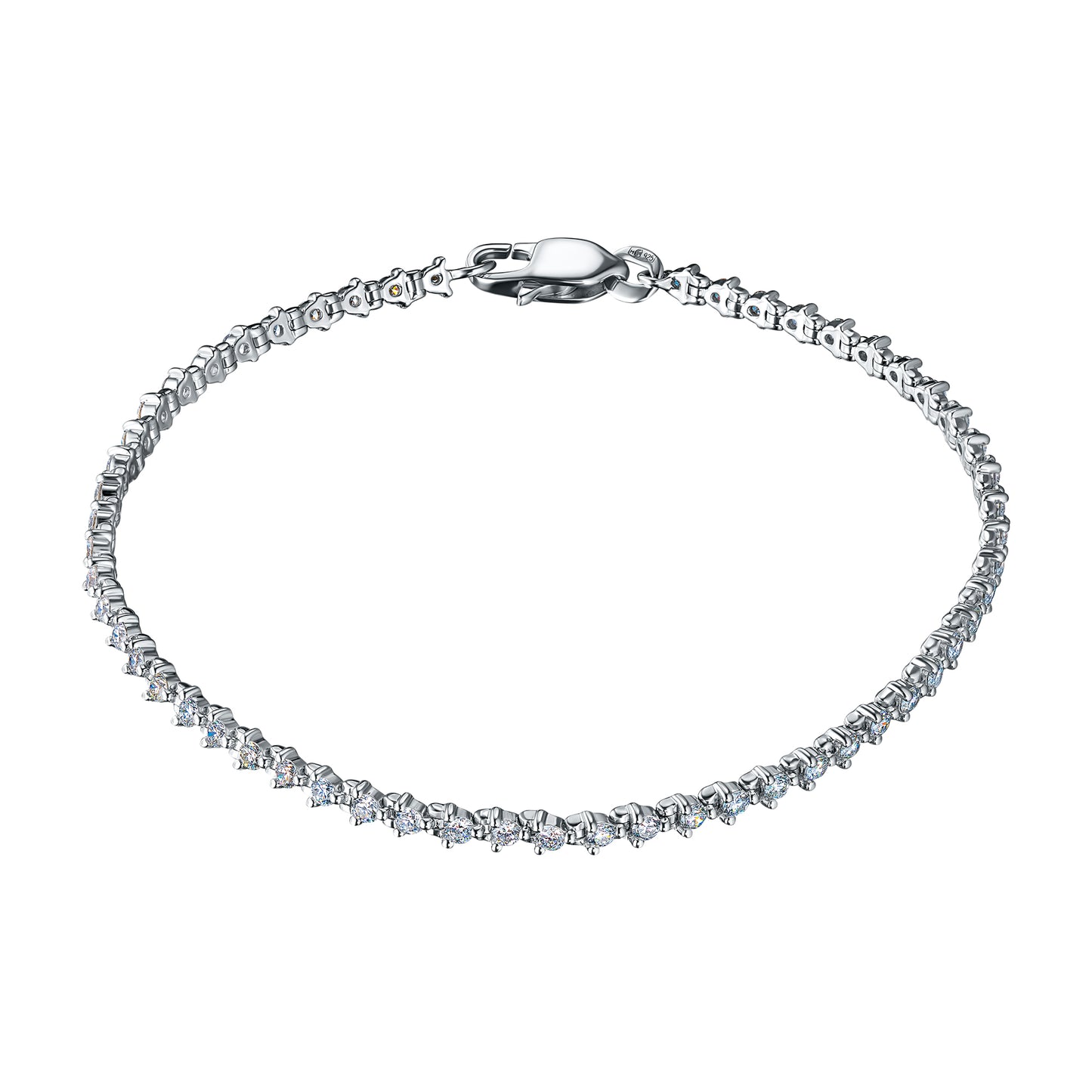 Sterling Silver Bracelet with Lab-Created Diamonds 54.500 CT.TW
